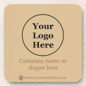 Eenvoudig elegant bruin bier onderzetter (Voorkant)