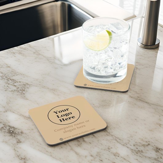 Eenvoudig elegant bruin bier onderzetter