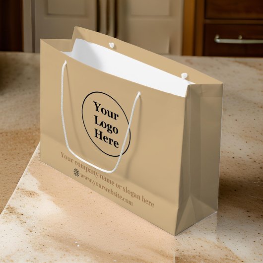 Eenvoudig elegant bruin groot cadeauzakje