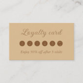 Eenvoudig elegant bruin klantenkaartje (Voorkant)