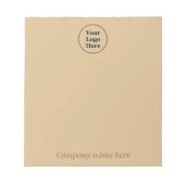 Eenvoudig elegant bruin Notitieblok (Voorkant)