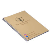 Eenvoudig elegant bruin notitieboek (Rechterzijde)