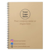 Eenvoudig elegant bruin notitieboek (Voorkant)