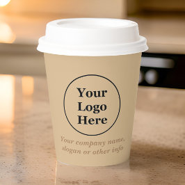 Eenvoudig elegant bruin papieren bekers