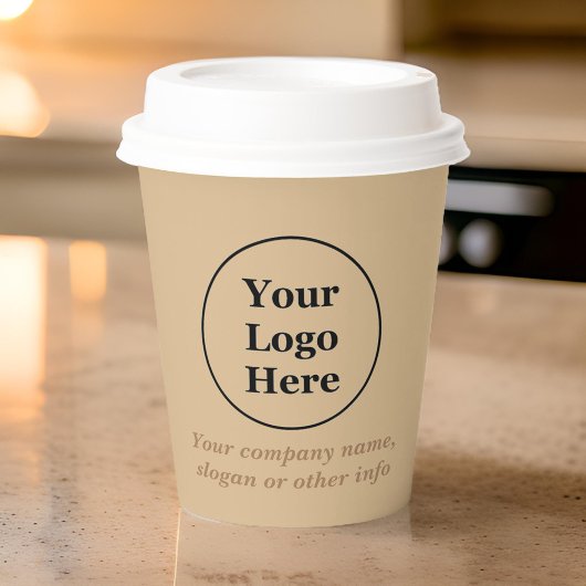 Eenvoudig elegant bruin papieren bekers