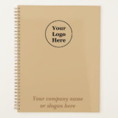 Eenvoudig elegant bruin planner (Voorkant)