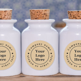 Eenvoudig elegant bruin ronde sticker