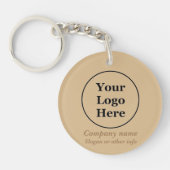 Eenvoudig elegant bruin sleutelhanger (Voorkant)