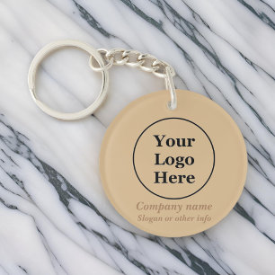 Eenvoudig elegant bruin sleutelhanger