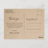 Eenvoudig elegant bruin zakendoen bedankt briefkaart (Achterkant)