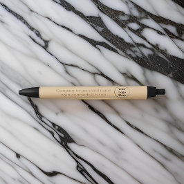 Eenvoudig elegant bruin zwarte inkt pen