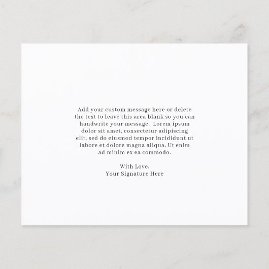 Eenvoudig elegant budget bruiloft Hartelijk dank (Achterkant)