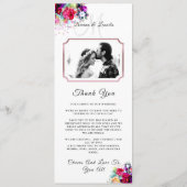 Eenvoudig Elegant Burgundy Floral Script Modern We Menu (Achterkant)