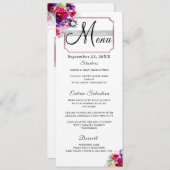 Eenvoudig Elegant Burgundy Floral Script Modern We Menu (Voorkant / Achterkant)
