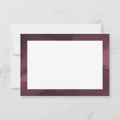 Eenvoudig Elegant Burgundy Wedding Bedankkaart (Achterkant)