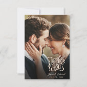 Eenvoudig Elegant Burnt Sinaasappel Modern Minimaa Bedankkaart (Voorkant)