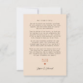 Eenvoudig Elegant Burnt Sinaasappel Modern Minimaa Bedankkaart (Achterkant)