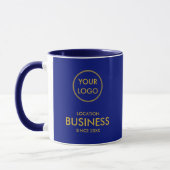 Eenvoudig Elegant Business Logo Royal Blue Gold Mok (Links)