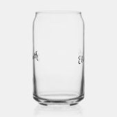 Eenvoudig Elegant Calligrafie Schrift Chic Monogra Blikvorm Glas (Links)