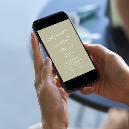 Eenvoudig Elegant Calligrafie Script Sage Groen Kaart