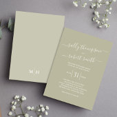 Eenvoudig Elegant Calligrafie Script Sage Groen Kaart