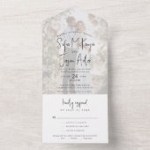 Eenvoudig Elegant Calligraphy Minimal Photo Weddin All In One Uitnodiging (Binnen)