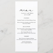 Eenvoudig Elegant Calligraphy Monochrome Wedding M Menu (Voorkant)