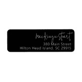 Eenvoudig Elegant Calligraphy Script Return-adres Etiket (Voorkant)