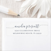 Eenvoudig Elegant Calligraphy Script Return-adres Etiket (Insitu)