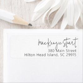 Eenvoudig Elegant Calligraphy Script Return-adres Etiket
