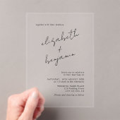 Eenvoudig elegant Calligraphy Script Wedding Acryl Uitnodigingen (Insitu (Draagbaar))