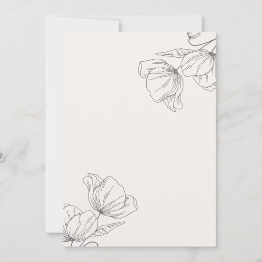 Eenvoudig elegant Calligraphy Script Wedding Kaart (Achterkant)