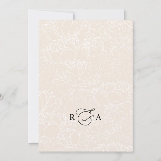 Eenvoudig elegant Calligraphy Script Wedding Kaart (Achterkant)