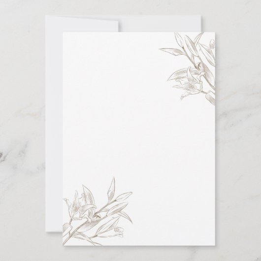 Eenvoudig elegant Calligraphy Script Wedding Kaart (Achterkant)