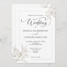 Eenvoudig elegant Calligraphy Script Wedding