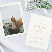 Eenvoudig elegant Calligraphy Script Wedding Kaart