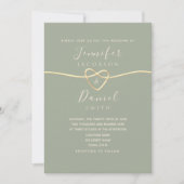 Eenvoudig elegant Calligraphy Script Wedding Kaart (Voorkant)