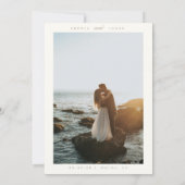 Eenvoudig elegant Calligraphy Script Wedding Kaart (Achterkant)