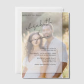 Eenvoudig elegant Calligraphy Script Wedding Vellum Uitnodigingen (Offset (Koppel))