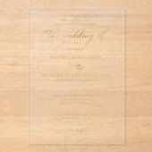 Eenvoudig elegant calligraphy Wedding Acryl Uitnodigingen (Voorkant)