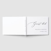 Eenvoudig elegant calligraphy Wedding Gastenboek (Volledig)