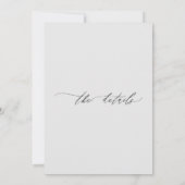 Eenvoudig elegant calligraphy Wedding Kaart (Achterkant)