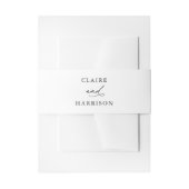 Eenvoudig elegant calligraphy Wedding Uitnodigingen Wikkel (Voorkant Voorbeeld)