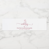 Eenvoudig elegant calligraphy Wedding Waterfles Etiket (Enkel label)