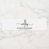Eenvoudig elegant calligraphy Wedding Waterfles Etiket (Enkel label)