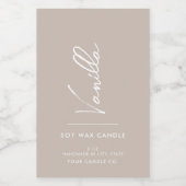 Eenvoudig Elegant Candle Label Voedselcontainer Etiket (Enkel label)