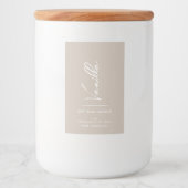 Eenvoudig Elegant Candle Label Voedselcontainer Etiket (Voorkant)