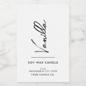 Eenvoudig Elegant Candle Label Voedselcontainer Etiket (Enkel label)