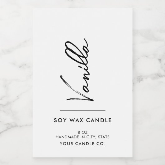 Eenvoudig Elegant Candle Label Voedselcontainer Etiket (Enkel label)