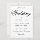 Eenvoudig Elegant Chic Calligraphy Monogram Wedden Kaart (Voorkant)